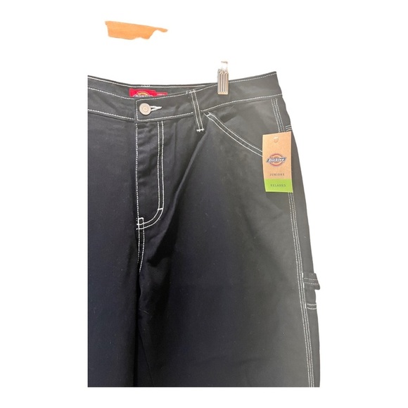 Dickies Classic Carpenter Black Contrast Stitch Straight Leg Jeans 13/31 -15/32 - Picture 11 of 14